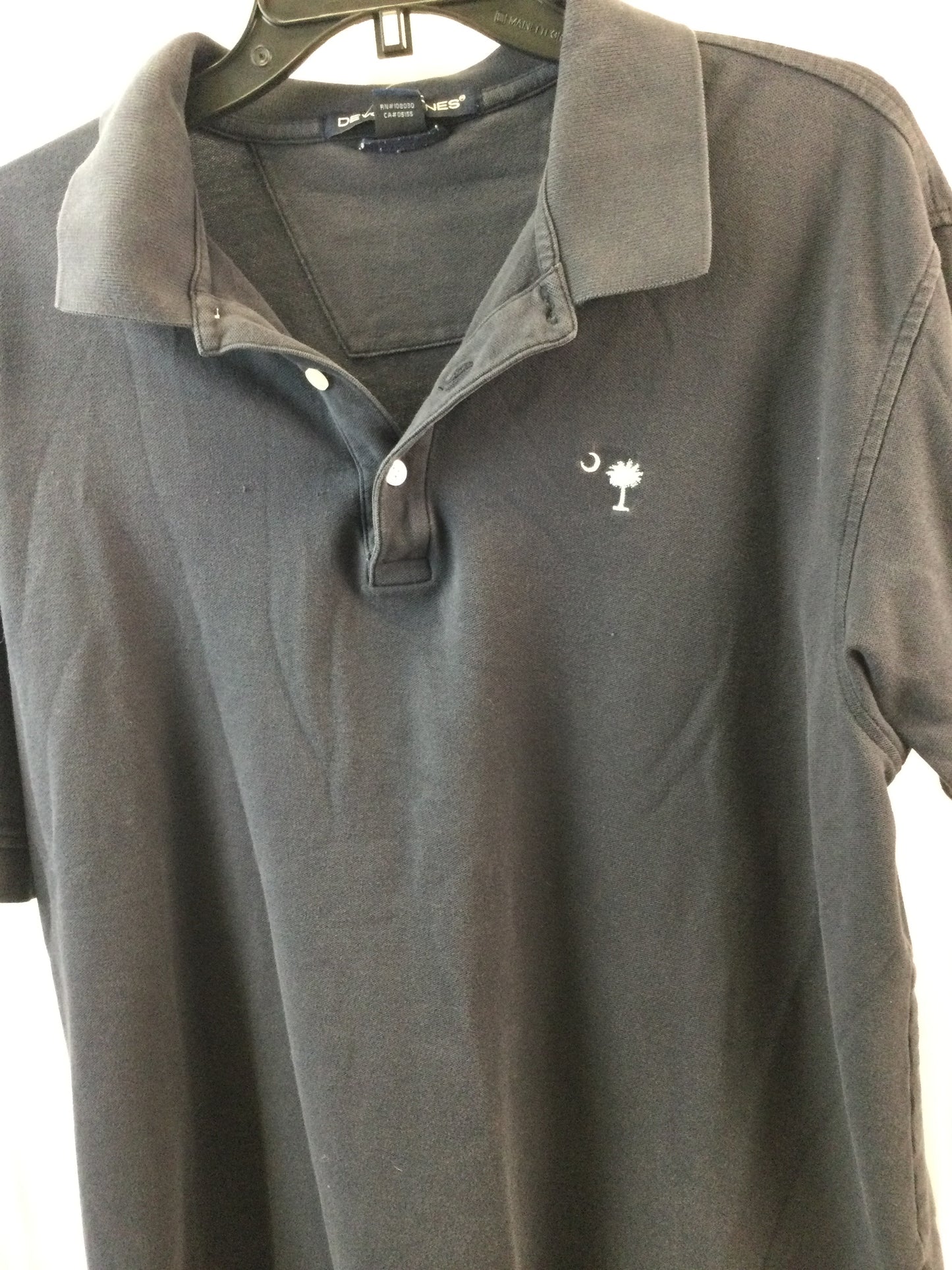 Men's Devon & Jones Navy Short Sleeve Polo