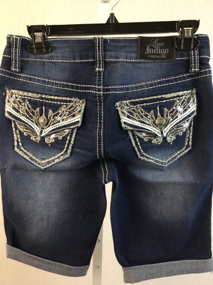 women's Love Indigo jean shorts