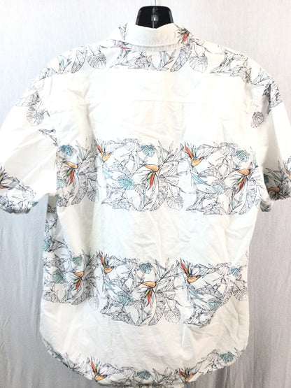 Men's white Short sleeve button-down