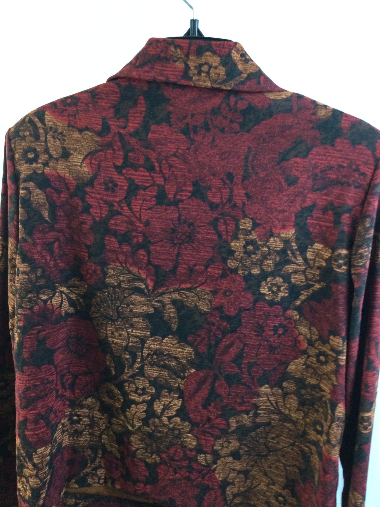 Kim Rogers Women's Red and Brown Floral Patterned Blazer