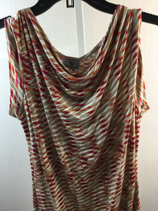 worthington Red and Brown sleeveless shirt