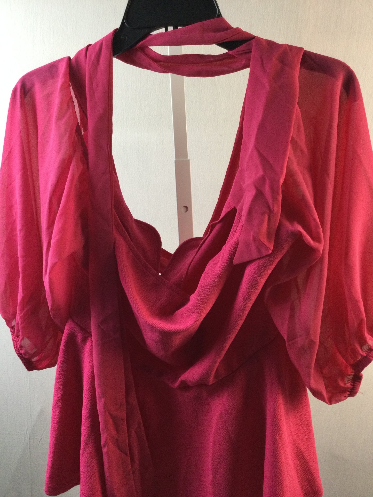 pink nib sleeve blouse