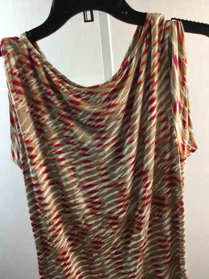 worthington Red and Brown sleeveless shirt