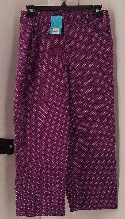 Purple Kim Rogers Polka Dot Pants