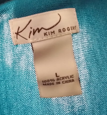 Kim Rogers Cyan Open Sweater