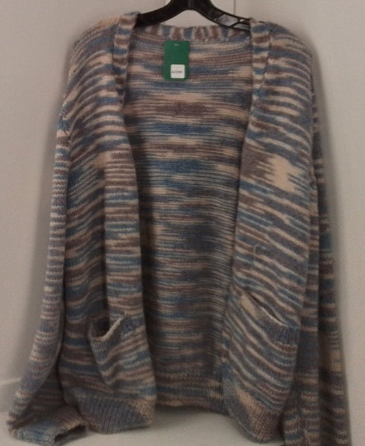 Women's Multicolored Striped Cardigan