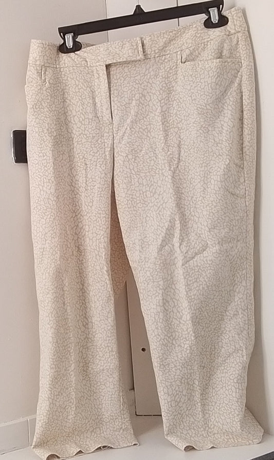 Rafaella White Patterned Pants