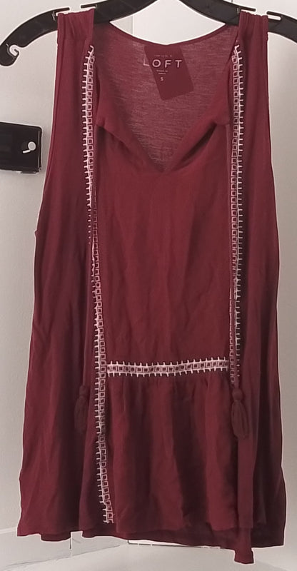 Loft Red Maroon Slip dress