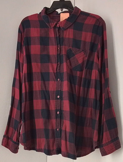 Laura Scott Flannel Button-Down Shirt