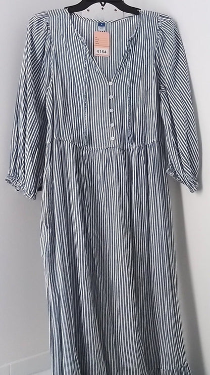 Old Navy Women's Blue and White Striped Dress