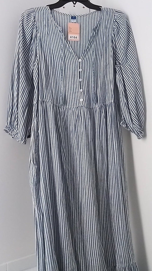 Old Navy Women's Blue and White Striped Dress