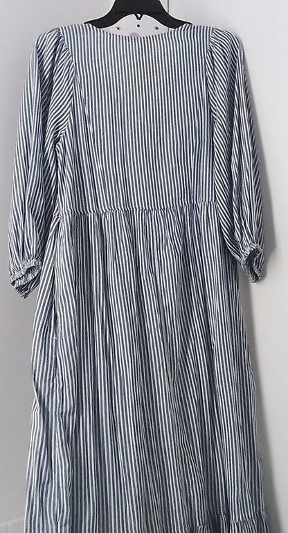 Old Navy Women's Blue and White Striped Dress