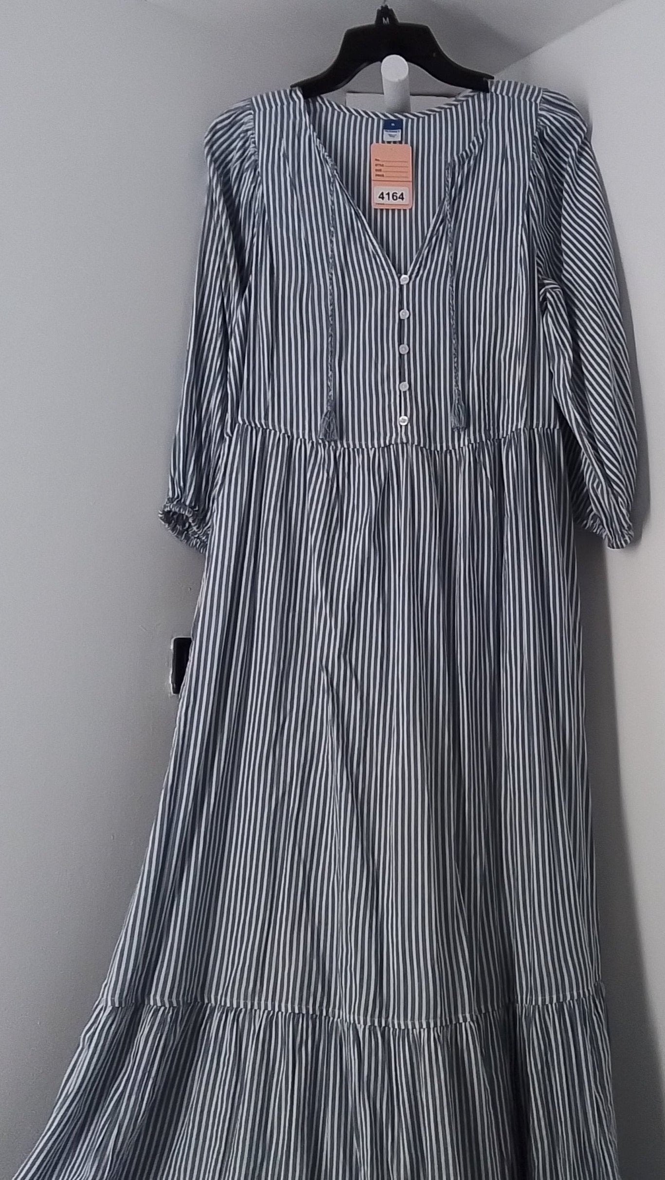 Old Navy Women's Blue and White Striped Dress