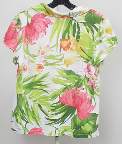 Caribbean Joe Tropical Floral Blouse