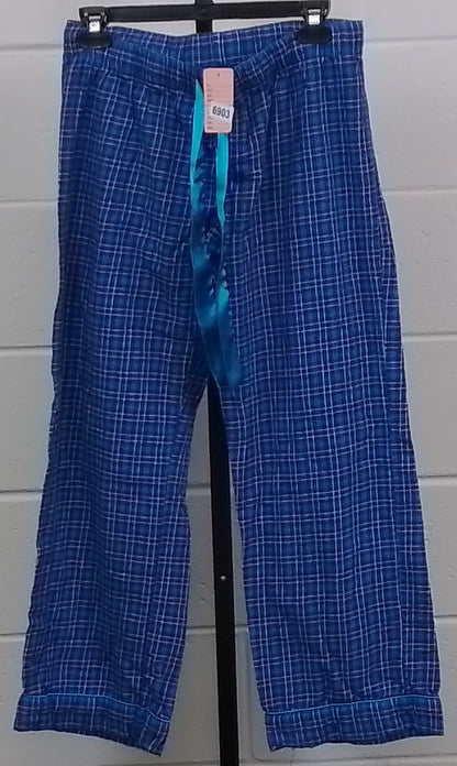 Xhilaration Women's Blue Plaid Pajama Pants