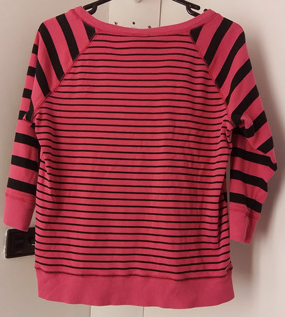 Jones New York Women's Pink Striped Sweater