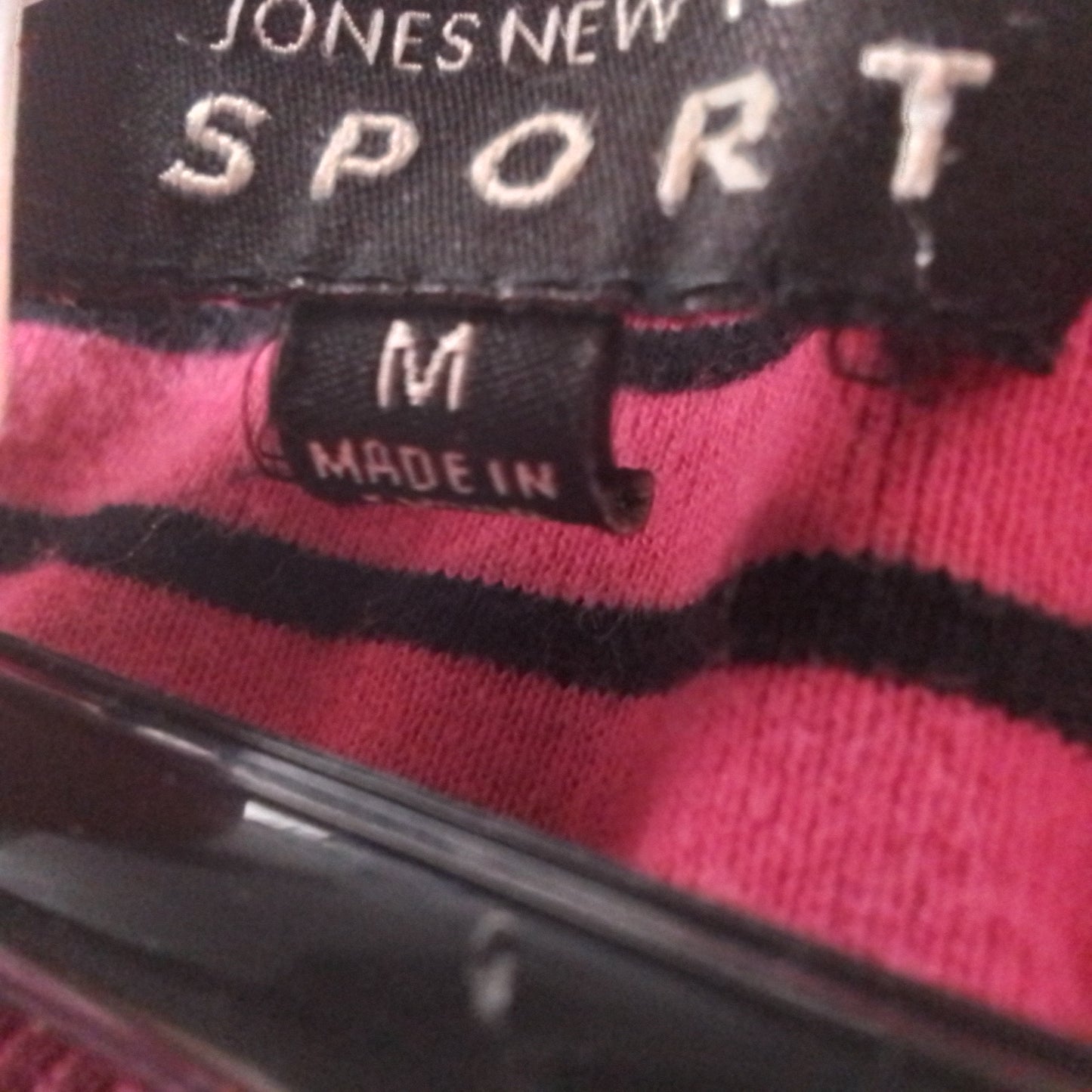 Jones New York Women's Pink Striped Sweater