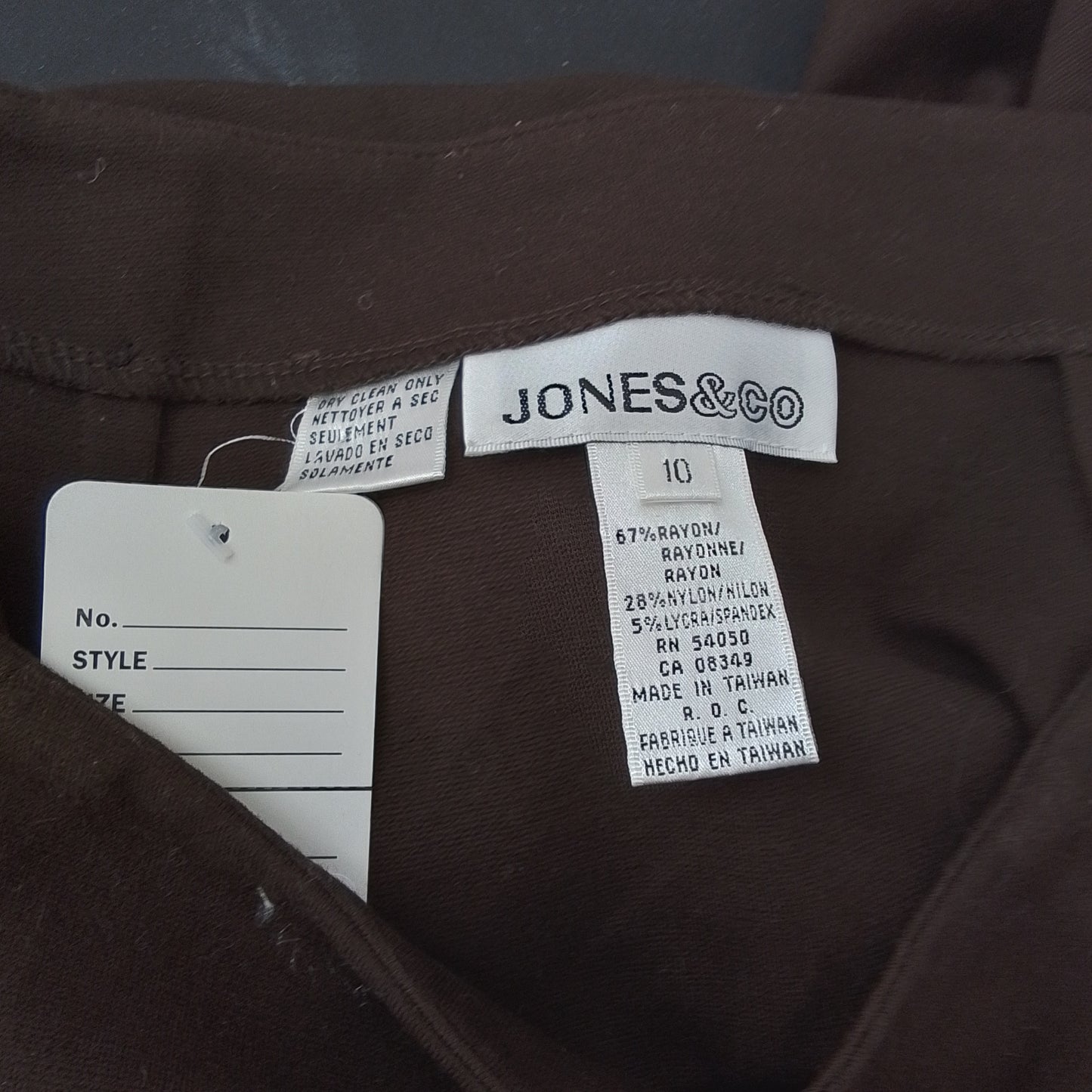 Jones & Co. Women's Brown Mini Skirt